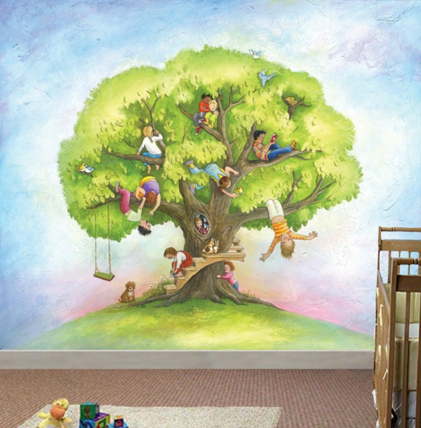 mural-in-vivero de árboles