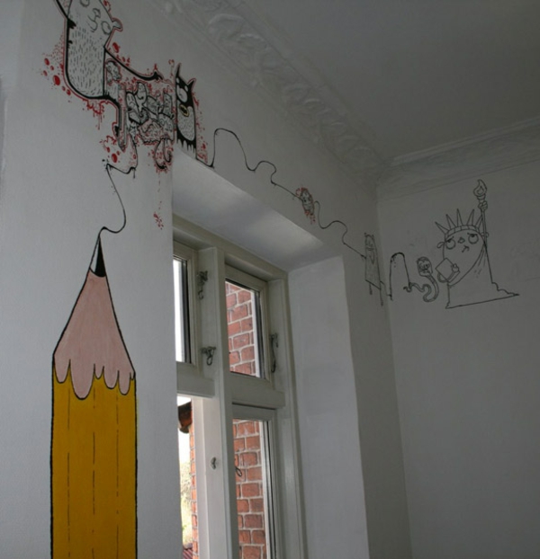 جدارية قلم رصاص في والحضانة