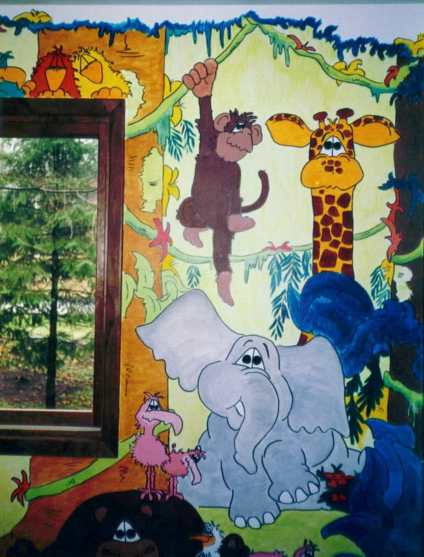 mural-in-guardería-selva