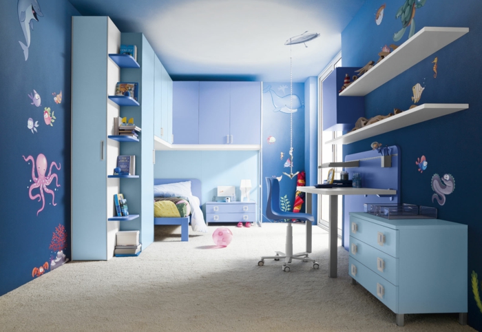 Wandtattoo-de-joven-dormitorio-cuarto de niños-jóvenes-ideas