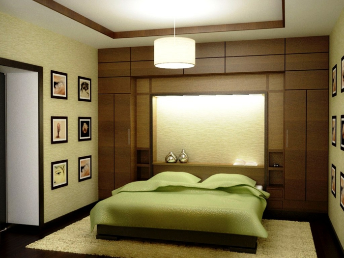 wanfarben συνδυασμούς και-πράσινο-κρεβάτια καφέ τοίχο
