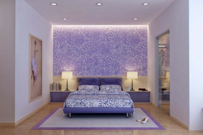 wanfarben-combinaisons-éclairage violet indirect couleur