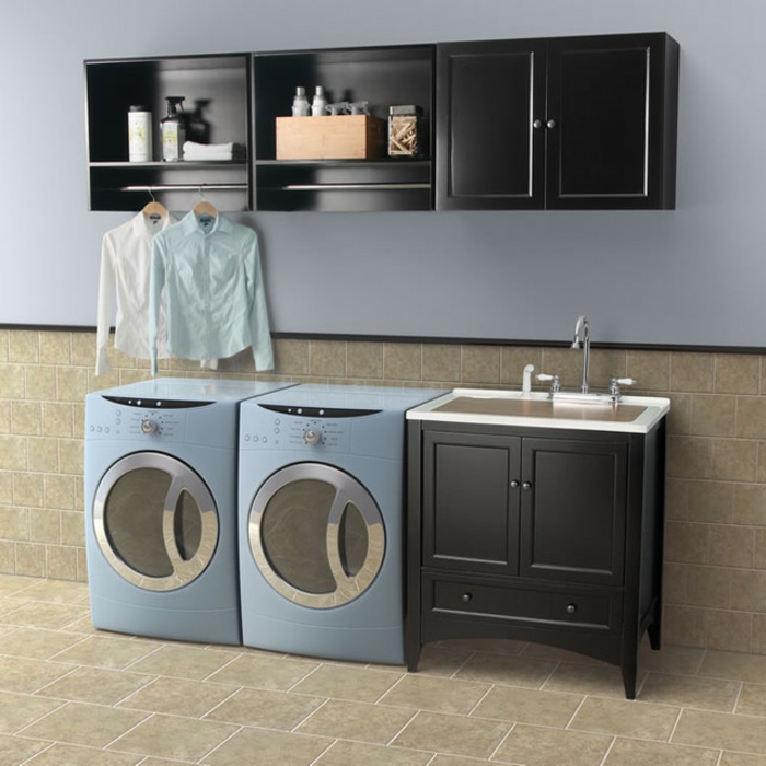мивка-по-пране по два синьо-перални машини