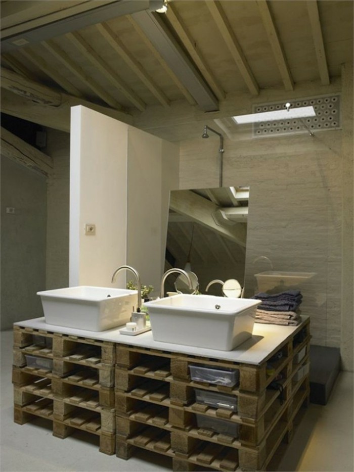 lavabo placa-de-madera-rústico-model-badzeimmer