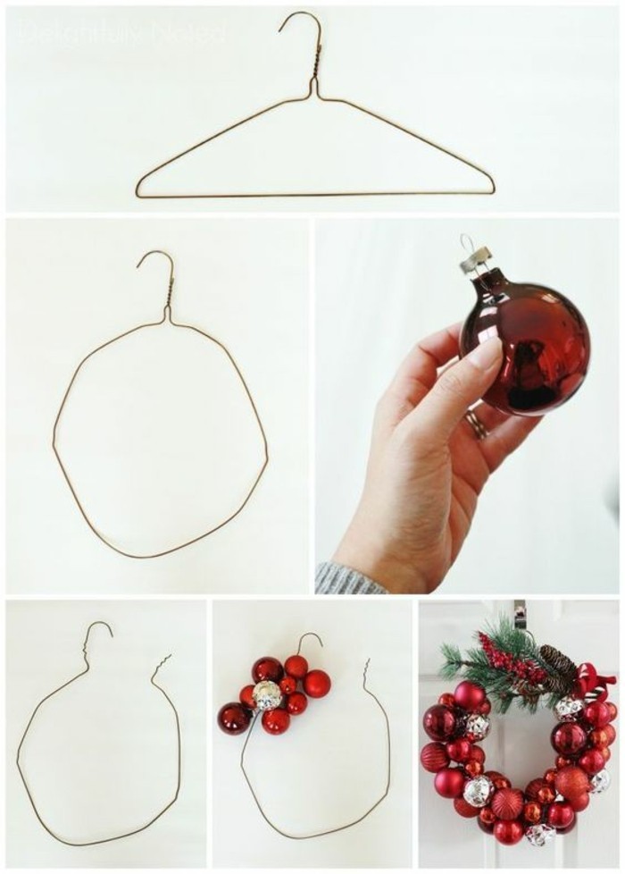 karácsonyi dekoráció magad döntéshozatal adventskranz-ötletek-adventskranz-of-kleiderbugl-piros-weihnachtskugeln