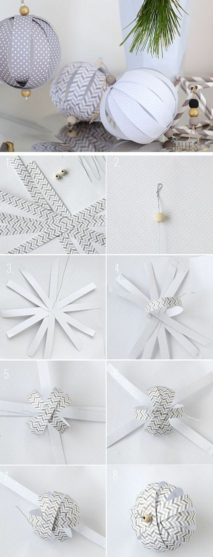 decoraciones-Crafts de-papel- decoración de bricolaje de decisiones Weihnachtsdeko-ideas-navidad