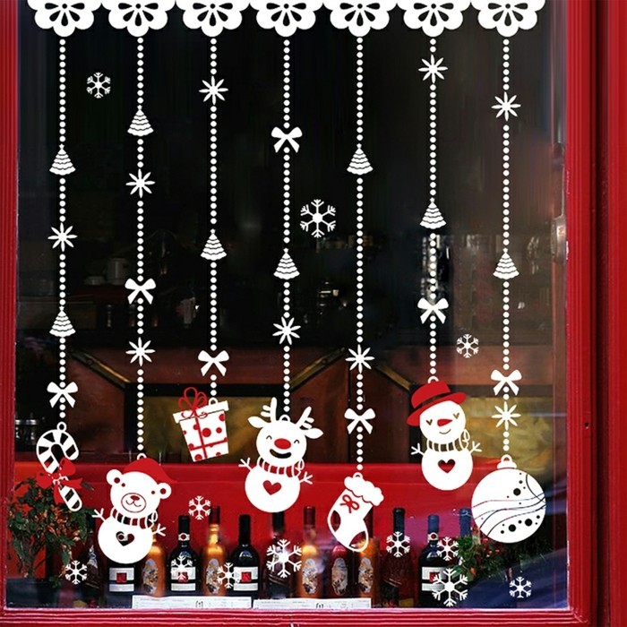 Božić-prozor slike Mali smiješne-weihnachtsmänner