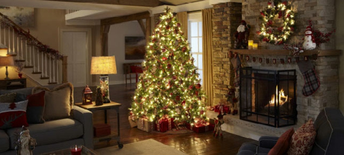 شجرة عيد الميلاد أدى الضوء مع الإضاءة