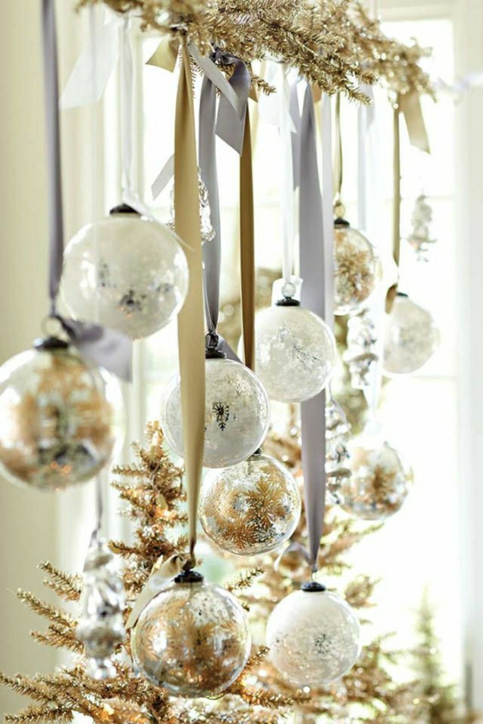 Božićno drvce-uređenje-bijelo-zlato