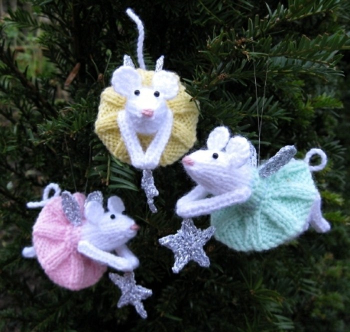 weihnachtsdeko-плетене-три мишки-с-Sternen