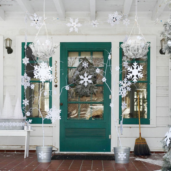 weihnachtsdeko ötletek és kék ajtó