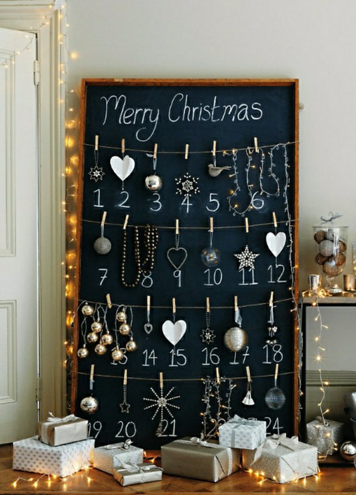 weihnachtsdeko-ötletek-original-cool-fekete asztal ajándékok