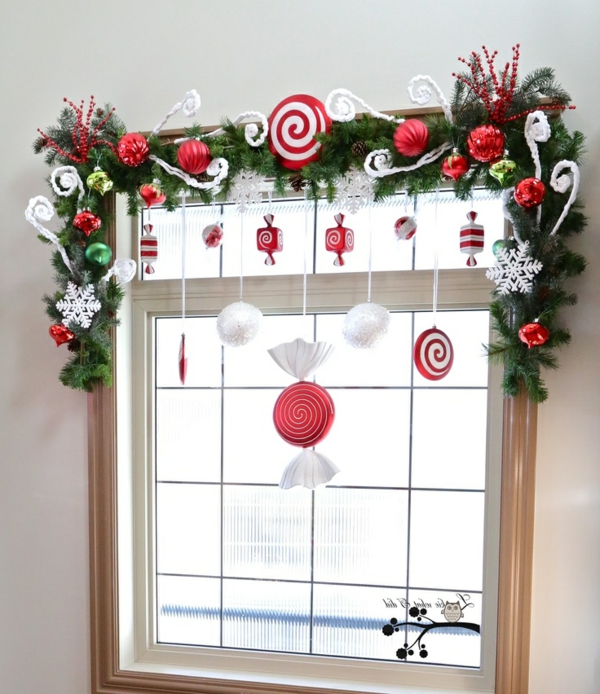 weihnachtsdeko-ötletek-csodálatos ablak