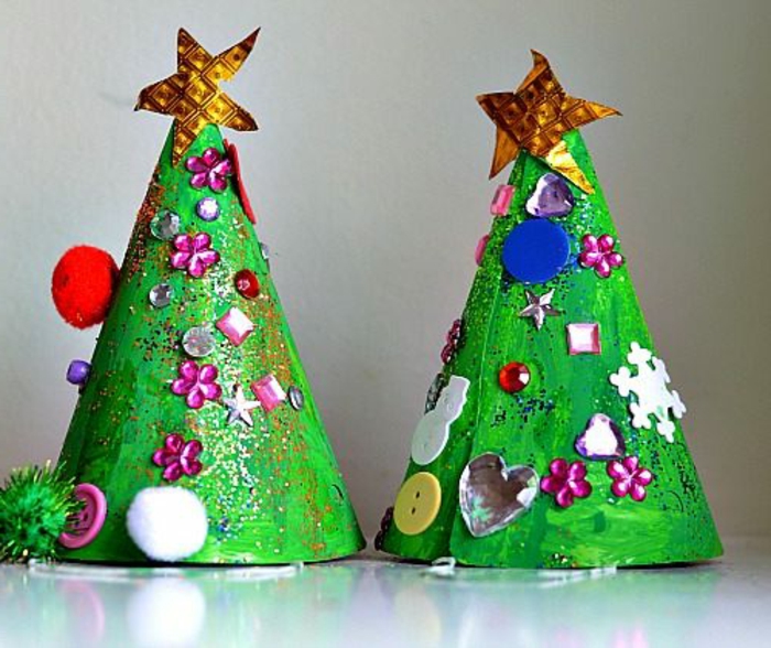 weihnachtsdeko-עצמו-build-גדול-רעיונות-ירוק אשוח עצים