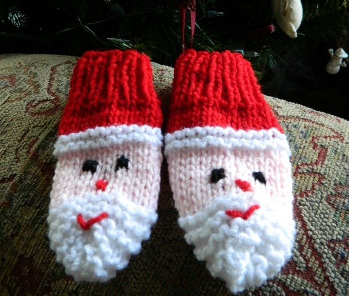Santa Claus kukičanih čarapa-za-male-bebe