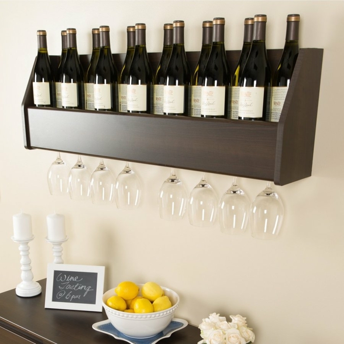 elegantna idejna ideja za vinsku stalak u kuću vinski stalak za stan ili kuharske limune