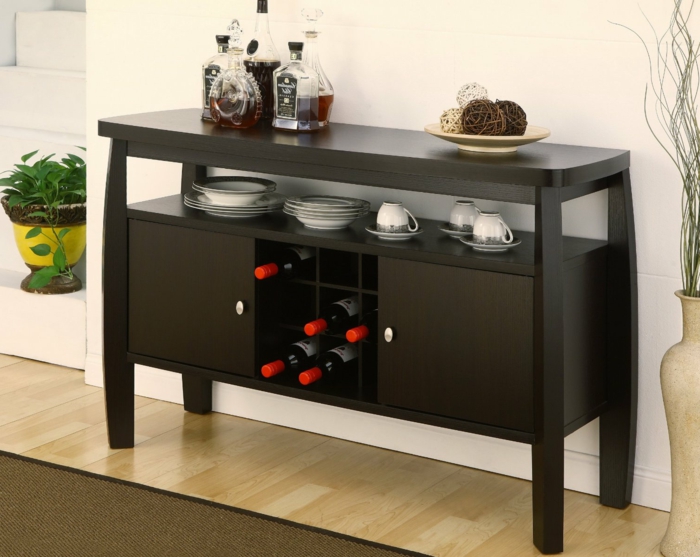 estilo elegante para el estante del vino moderno apartamento en casa tienen tazas de bebidas de madera estante del vino