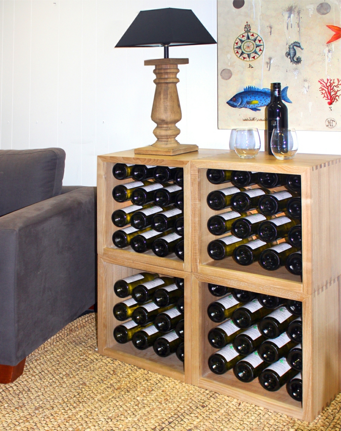 gran idea para el estante del vino de almacenamiento de vino en la tienda de la sala de estar y organizar ideas de decoración