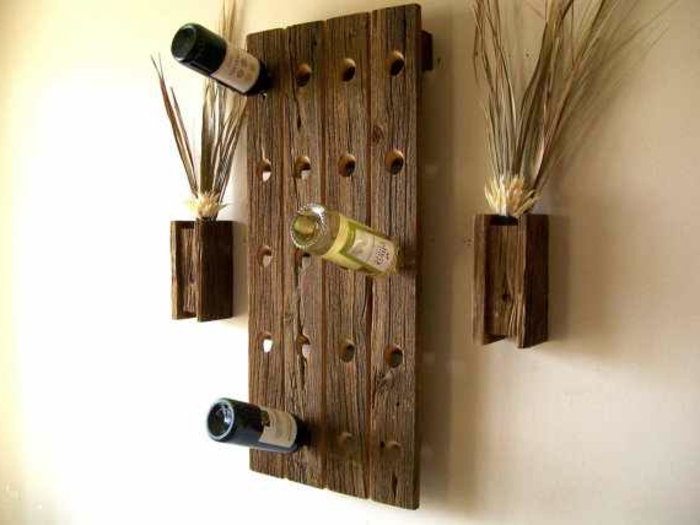 Suspendez le casier à vin vous construisez des meubles décoratifs en bois pour des idées d'idées à la maison