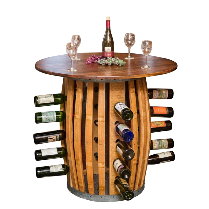 casier à vin bois bouteilles de vin verres à vin fleurs conception créative pour le lieu de stockage de vin