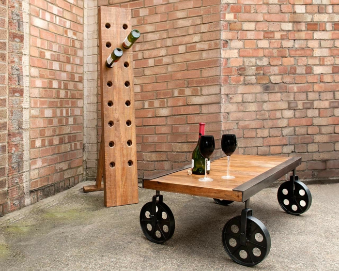 ideas simples y discretas del estante del vino botellas de vino casa de almacenamiento soporte del vino móvil