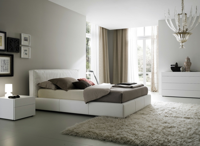 moderne zidne boje ideje za spavaću sobu - latte macchiato