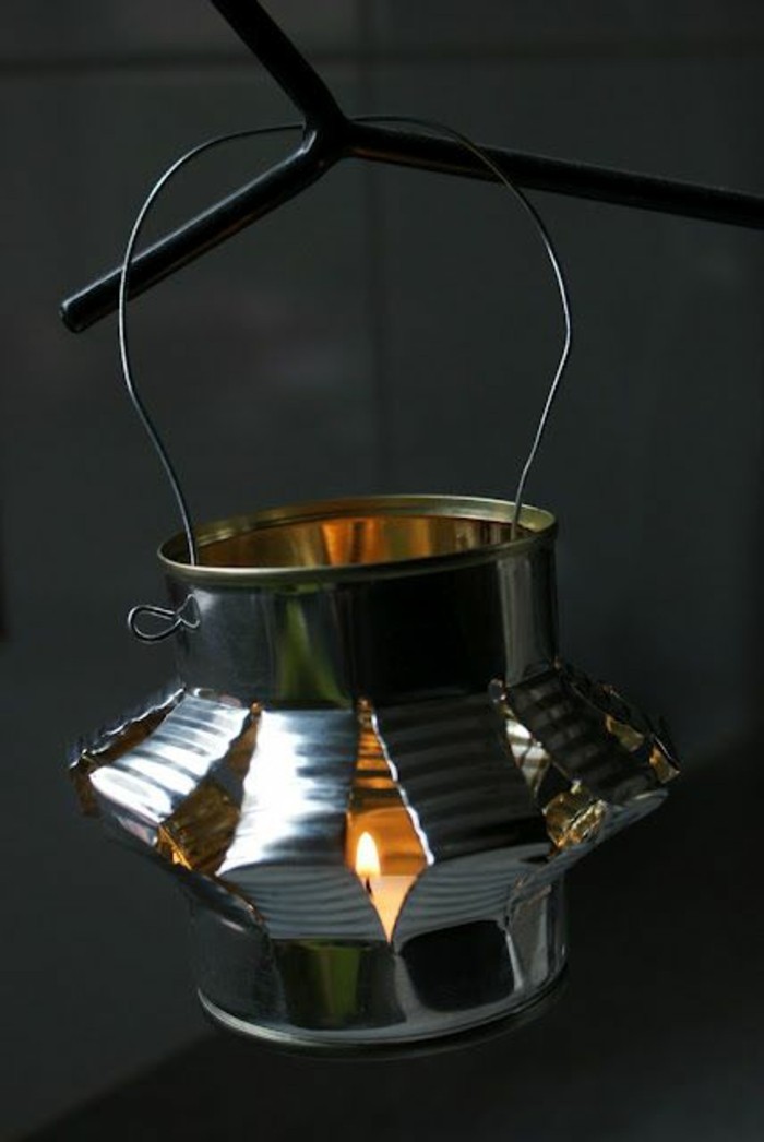 вятърни изключване на осветлението-кан-свещ-свещник-DIY-лека сам вземане konservendose