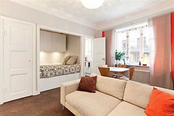 wohnideen-по-малък апартамент-модерен хол с диван-а-