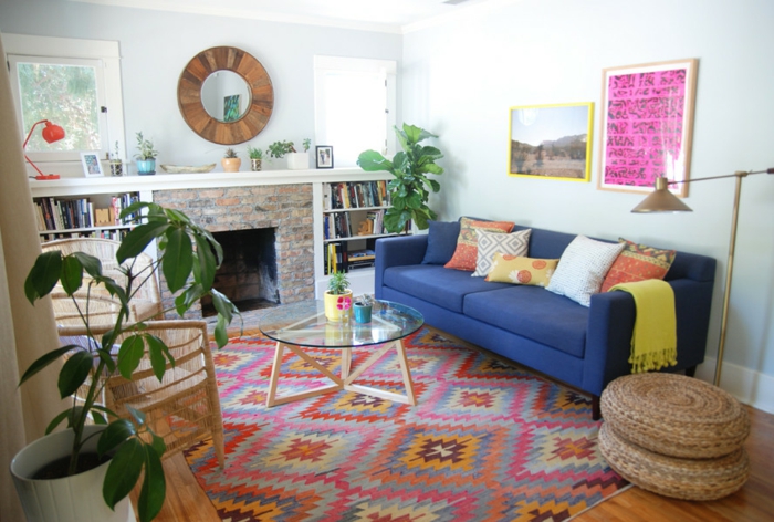 Ideje za dnevni boravak Dnevni boravak: s uzorkom tepiha stvorite više svježe u dnevnoj sobi