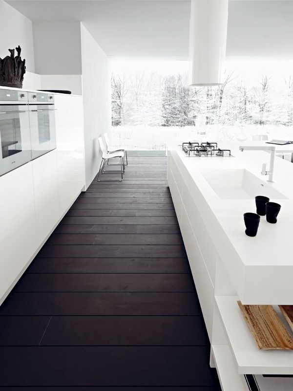 prekrasna kuhinja-dnevni ideje-za-dom-unutarnje-s-drvo poda