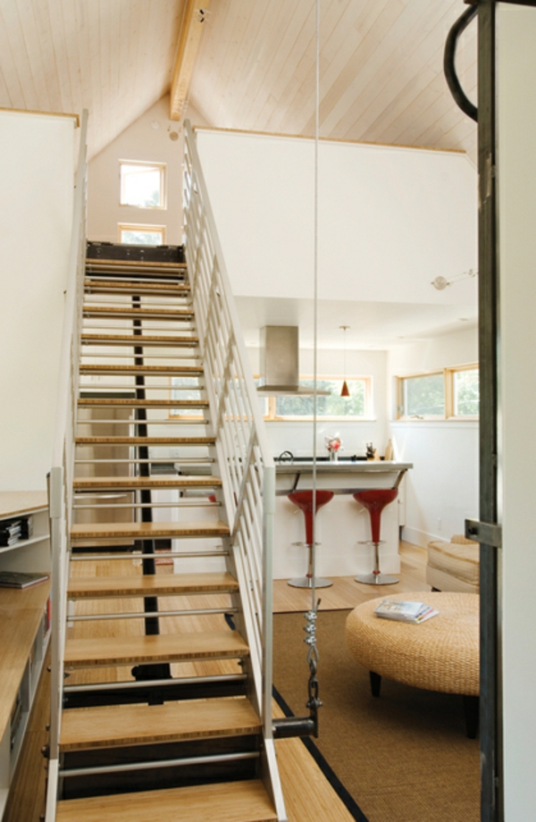 ελκυστική εξοικονόμηση χώρου σκάλες-in-the-κουζίνα