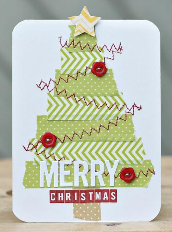 csodálatos karácsonyi kártya önmagában-bádogos-with-Tannenbaum
