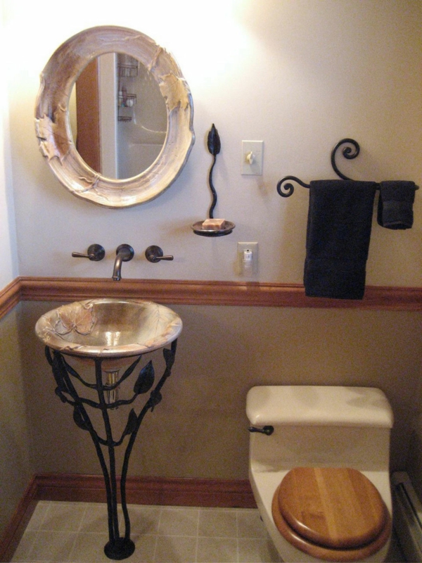 magnifique-salle de bains de dissipateur-chaud-ronde couleurs
