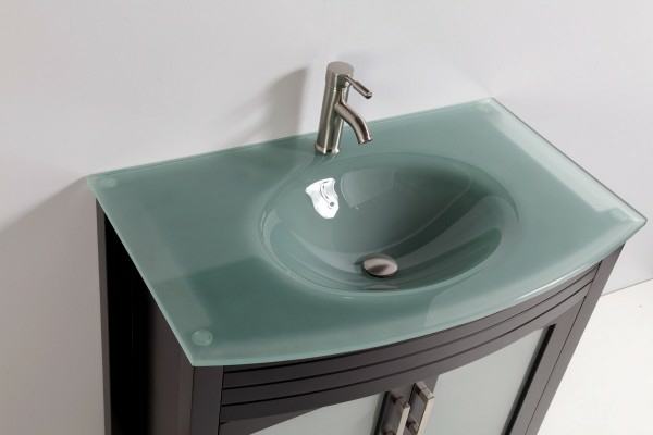 съвременния кръгла стъклена мивка-в-баня