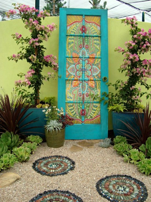 portes-vert- appartement magnifiquement peints