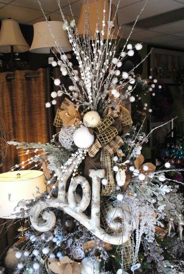 красиви декоративни идеи Коледна елха Снимка