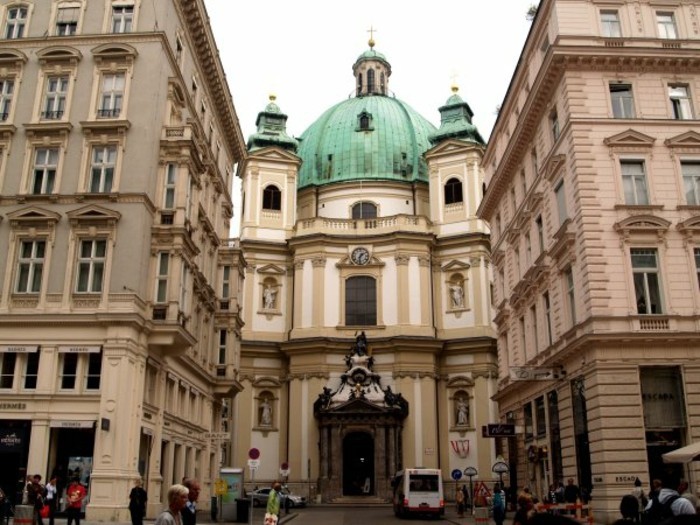 hermosa época barroca-Peterskirche-en-Wien-Austria