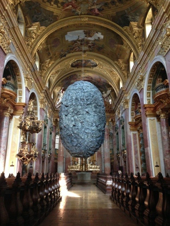 красив-барокова епоха архитектура-йезуит църква в-Виена-Австрия