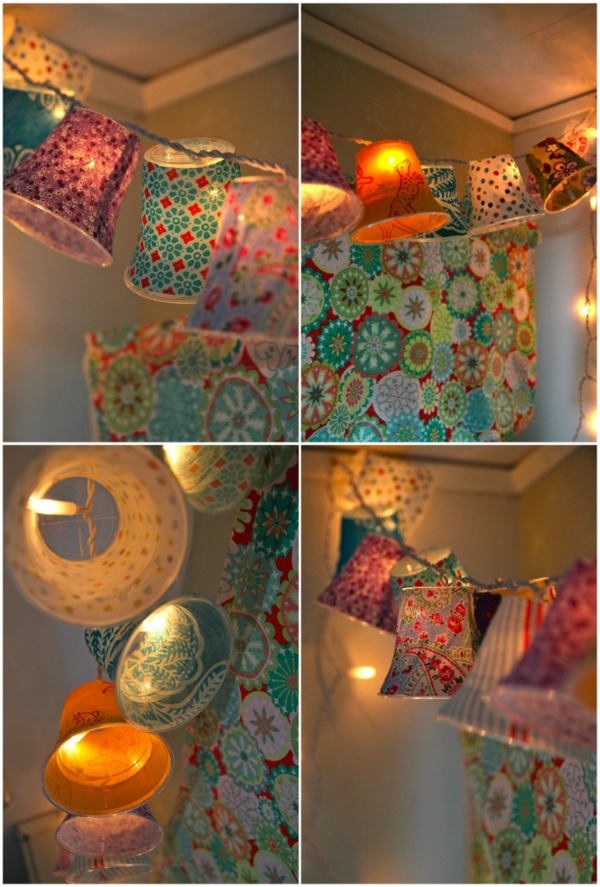 домашни висящи лампи - как изглеждат цветни камбани