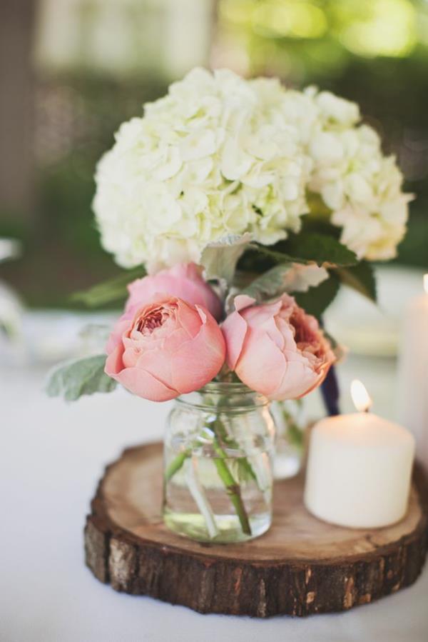 όμορφο και κομψό-Hochzeitsdeko-με-λουλούδια