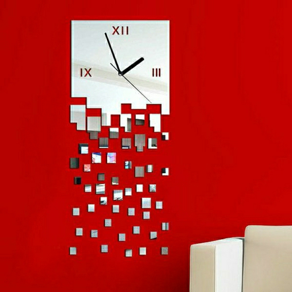 lijepa moderna zidni satovi-s-fascinantan dizajn Red zida