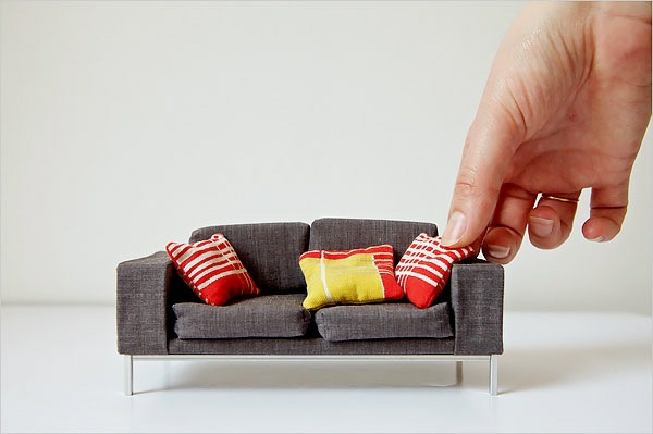 hermosa casa de muñecas muebles-cool-sofá-para-muñeca