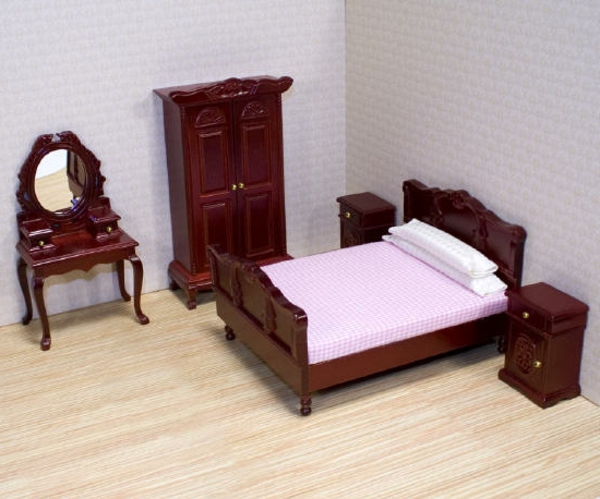 красив-куклена къща мебели спалня-за-кукла-грим