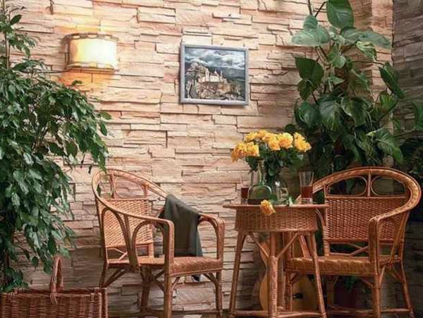 зелени растения с красива градина и чай за стена и картина на стената