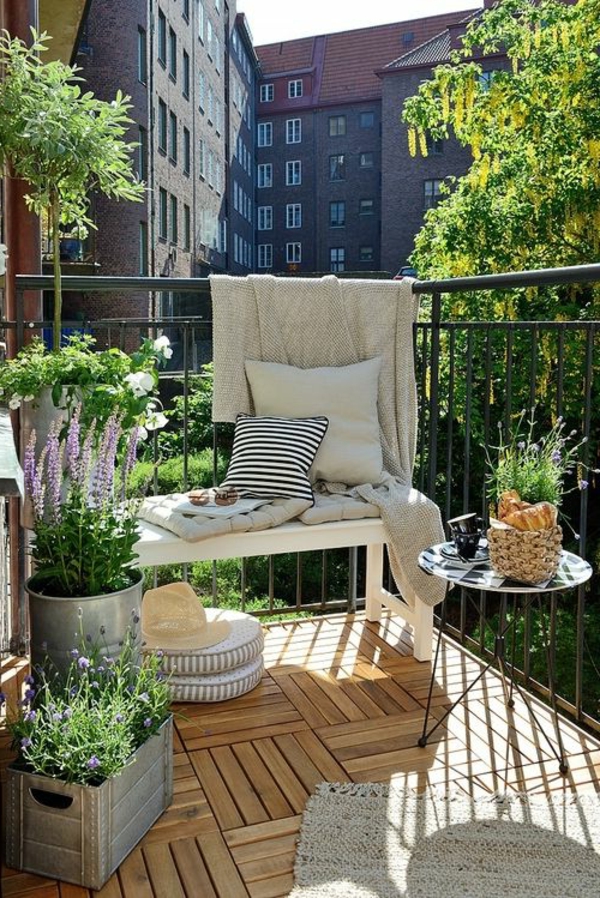 hermosa y efecto para todo el mobiliario de madera de piso a la terraza-balcón-set-balcón