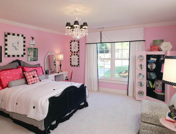 جميل-غرف نوم في اللون الوردي