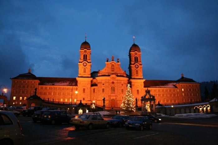 красив фото-манастир архитектура Einsiedeln-Schwitzer страна-барок