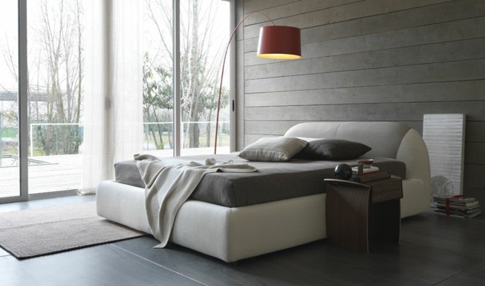 kaunis-malli-verhoiltu sänky-with-hengen box-harmaa-sisusta