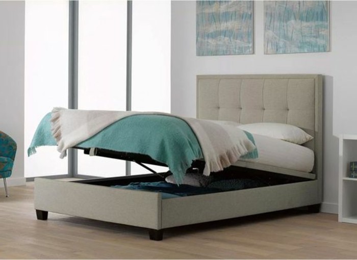 lijep model-tapecirani ležaj-sa-krevetna kutija svijetle spavaće sobe