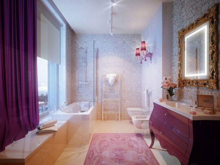 divni-bad-pločice-ideje-ružičast dizajn šik-kupatilo